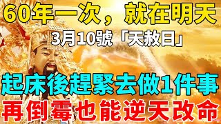 60年一次，就在明天！3月10號「天赦日」，起床後趕緊去做1件事，再倒霉也能逆天改命！【禪意】#生肖 #運勢 #風水 #財運#命理#佛教 #人生感悟