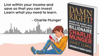 Audiobook Damn Right: Behind the Scenes with Berkshire Hathaway Billionaire Charlie Munger