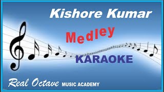 Kishore Kumar DANCE Medley KARAOKE with Eng. हिन्दी Lyrics Scrolling [ PARTY SONGS ]