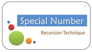 Special Number using Recursion Technique in Java | ISC Class 12