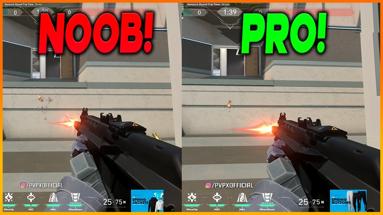 VALORANT NOOB vs PRO Beginner TIPS GUIDE (Aim, Movement, Buying, etc ...