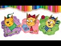 COLORING KID-E-CATS | HOW TO COLOR PUDDING, COOKIE AND CANDY