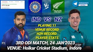 IND vs NZ Dream11 Team | IND vs NZ Dream11 Prediction | IND vs NZ Dream11 | Match 3