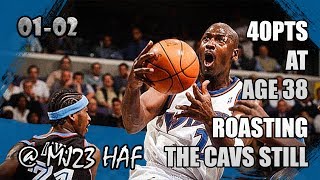 Michael Jordan Highlights vs Cavaliers (2002.01.24) - 40pts, Roasting the Cavs at age 38!