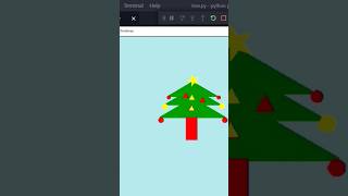 Christmas Tree 🎄using Python Turtle #shorts #viralshorts #viralvideo #viral #python #christmas