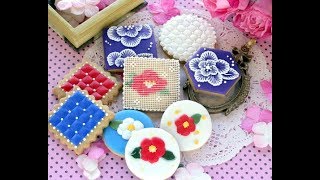 椿のアイシングクッキー(生徒様作品)Tsubaki's cookies