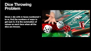 Dynamic Programming: The Dice Throwing Problem