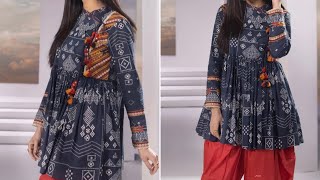 Latest Angrakha short frock cutting and stitching easy tutorial