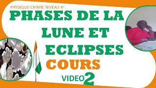 PHYSIQUE-CHIMIE NIVEAU 4e – LES PHASES DE LA LUNE ET LES ECLIPSES-COURS-VIDEO 2