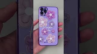 #iphone เคสเคลือบเงาดอกไม้ม่วง 🌸💜#เคส #เคสโทรศัพท์ #เคสซิลิโคน #เคสน่ารัก #case #เคสไอโฟน