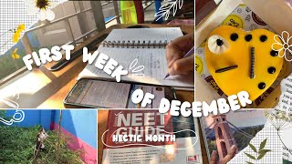 FIRST WEEK OF DECEMBER 💫| Hectic month 💖 | Study with productivity #exam #study #motivation