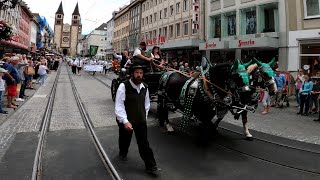 Großer Kiliani-Festzug Würzburg 2023 Kiliani-Trachtenfestzug mit über 2000 Teilnehmern in Würzburg