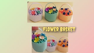 Paper Mini Flower Basket/ Paper Craft/ How To Make Flower Basket/#short