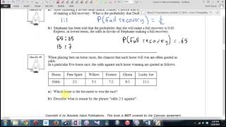 FOM 12 U3L2 Odds and Probability