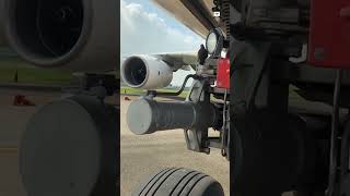 A bird relax in Aircraft landing gear  | Landing gear #aircraft #landing #shorts