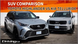 2023 Toyota Highlander vs Kia Telluride | SUV Comparison | Driving.ca