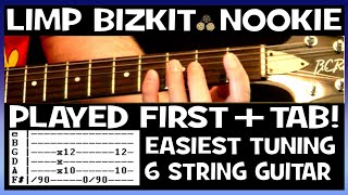 Limp Bizkit Nookie Guitar Lesson with Chords and TAB Easy 6 String Tuning Tutorial