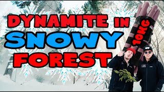 10kg Dynamite vs. Snowy Forest!! Huge Shockwave!!