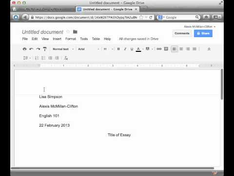 Inserting MLA header & page number in Google Docs Inserting MLA header & page number in Google Docs