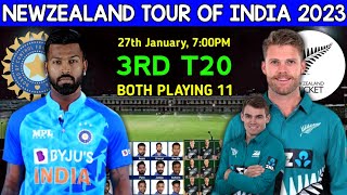 India vs Newzealand T20 Series 2023 | 3rd T20 Match | Playing 11 | IND vs NZ 3rd T20 Playing 11 2023