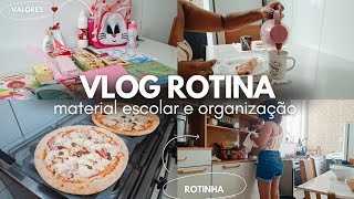 Material escolar Pré 1, quanto gastamos, rotina de dona de casa, e organização ❤️ #vlog