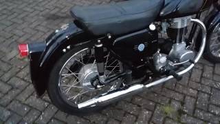 AJS 350 16MS 1957, first start up.