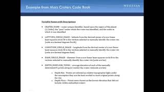 Passion Driven Statistics - Chapter 3 - Example Datasets and Their Codebooks