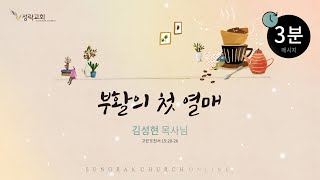 온3분 - 부활의 첫 열매 | 23. 4. 14 성락교회  Sungrak Church