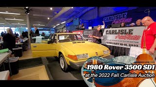 1980 Rover 3500 SD1 at 2022 Fall Carlisle Auction #rover #britishcars