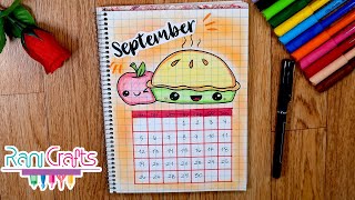 DIY - September Calendar - Bullet journal, decoration, organization ideas.