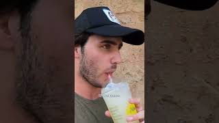 Luke Damant drinks $0.60 famous lemonade in Lebanon 🇱🇧 #shorts