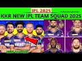 💜KKR NEW IPL TEAM SQUAD 2025 IPL KOLKATAKNIGHTRIDERS  LIVE