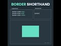 Learn CSS Border Shorthand in 16 Seconds