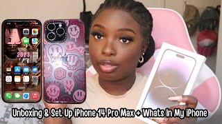 Unboxing iPhone 14 Pro Max Deep Purple Setup / Whats on my iPhone