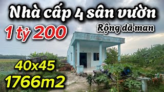 Nhà cấp 4 sân vườn 1767m | cách đường 826B 100m về kcn Phước Đông | nhà giá rẻ bình chánh | Tập 174