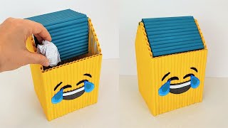 DIY - Make Desktop Emoji Waste Paper Box