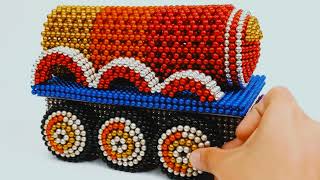 magnetic balls|color train|playing with magnetic ball