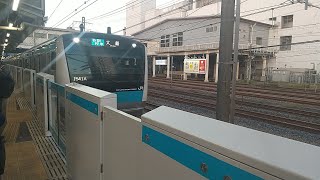 【入線】鶴見駅にJR東日本京浜東北線E233系1000番台大船行きが入線　ミニ８０２　