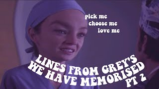 lines from grey's anatomy we have memorised to heart part 2 // crack