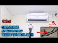 How to install AC without falling on the wall but still the results are neat.