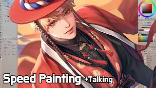 SUB) Drawing the Korean shaman OC - How I get my character ideas [Speed Painting +talk]