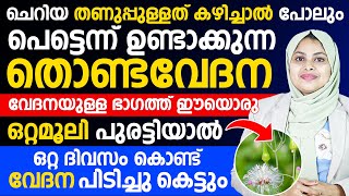 പെട്ടെന്ന് ഉണ്ടാകുന്ന തൊണ്ടവേദന വീട്ടിലുള്ള ഈ ഒരു ഒറ്റമൂലി കൊണ്ട് മാറ്റിയെടുക്കാം