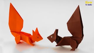 Origami Squirrel - How to make origami squirrel step by step (instructions)