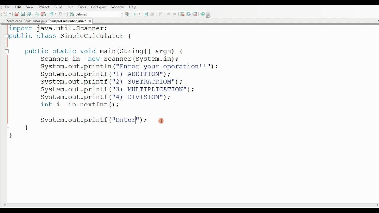 Java Program To Make Simple Calculator - YouTube