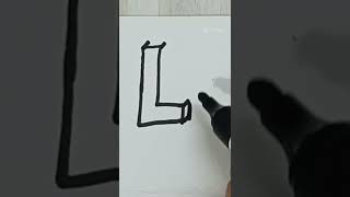 Easy 3D Letter Writing Idea With Calligraphy/ #drawing #decoration #3d #creative #alphabet #youtube