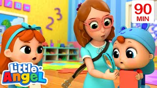 Point to your Mouth Baby John | Little Angel | Kids Cartoon Show | Toddler Songs | Healthy Habits