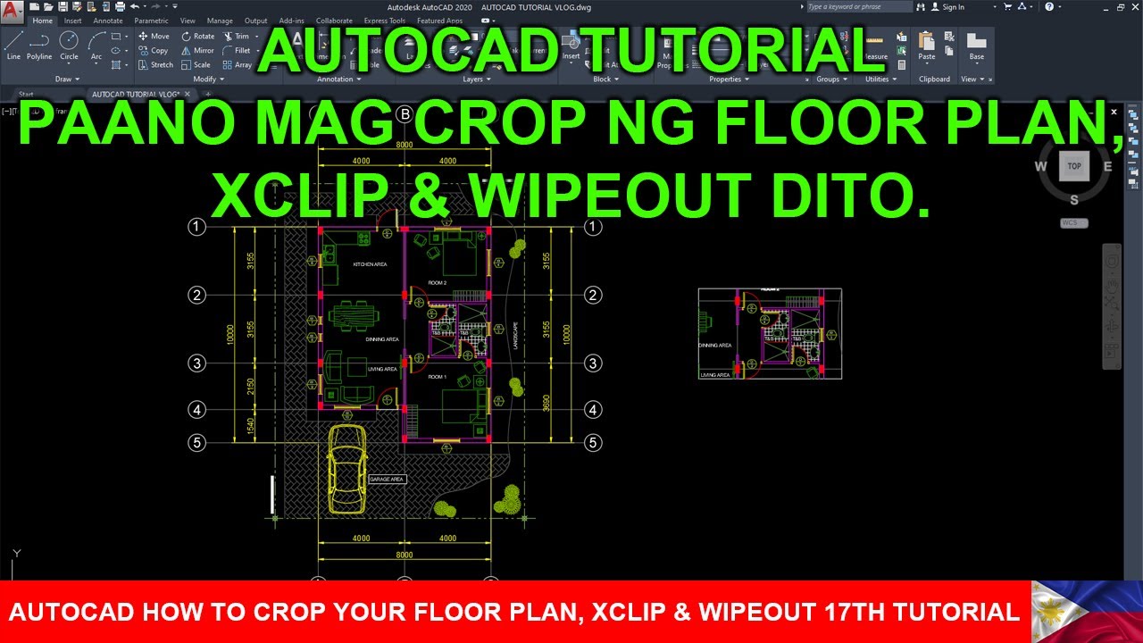 AUTOCAD HOW TO CROP YOUR FLOOR PLAN, USING XCLIP & WIPEOUT 17TH ...