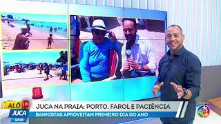 Juca na praia: banhistas aproveitam primeiro dia do ano