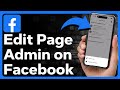 How To Change Admin On Facebook Page