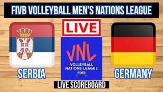 Serbia Vs Germany | FIVB Volleyball Men's Nations League | Live Scoreboard | Play by Play